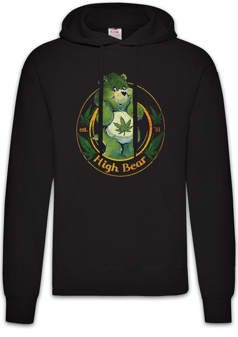 Hoodie High Bear Herren Hoodie Cute Care Ganja Weed Reggae Bears Cannabis