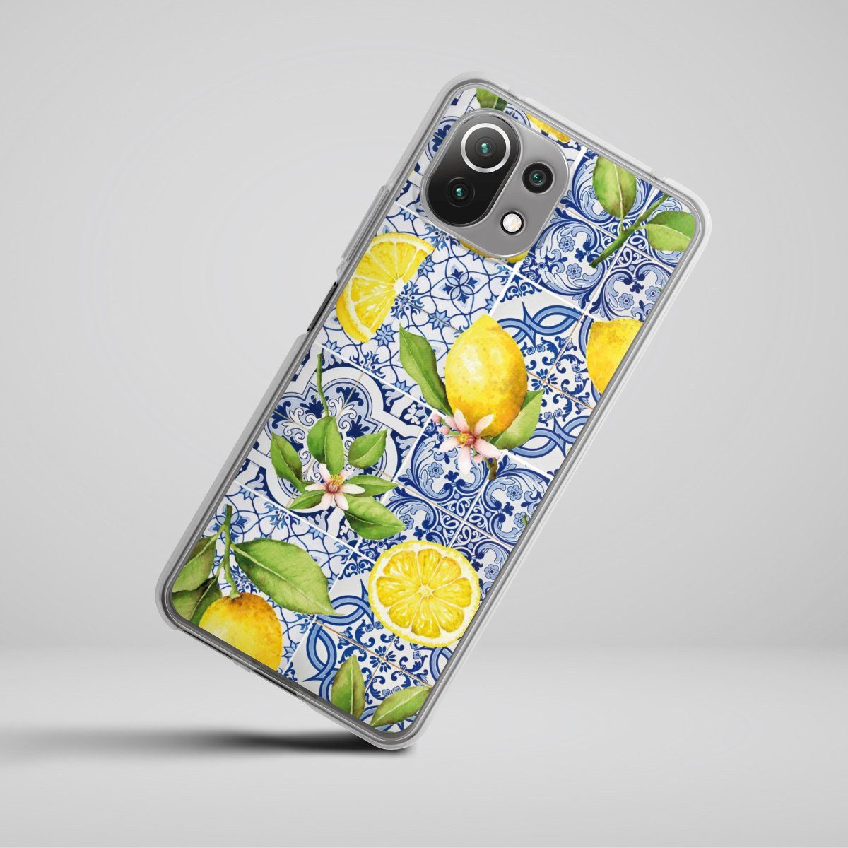 DeinDesign Handyhülle Zitrone Muster Griechenland Griechische Zitronen Muster, Xiaomi Mi 11 Lite 5G Silikon Hülle Bumper Case Handy Schutzhülle