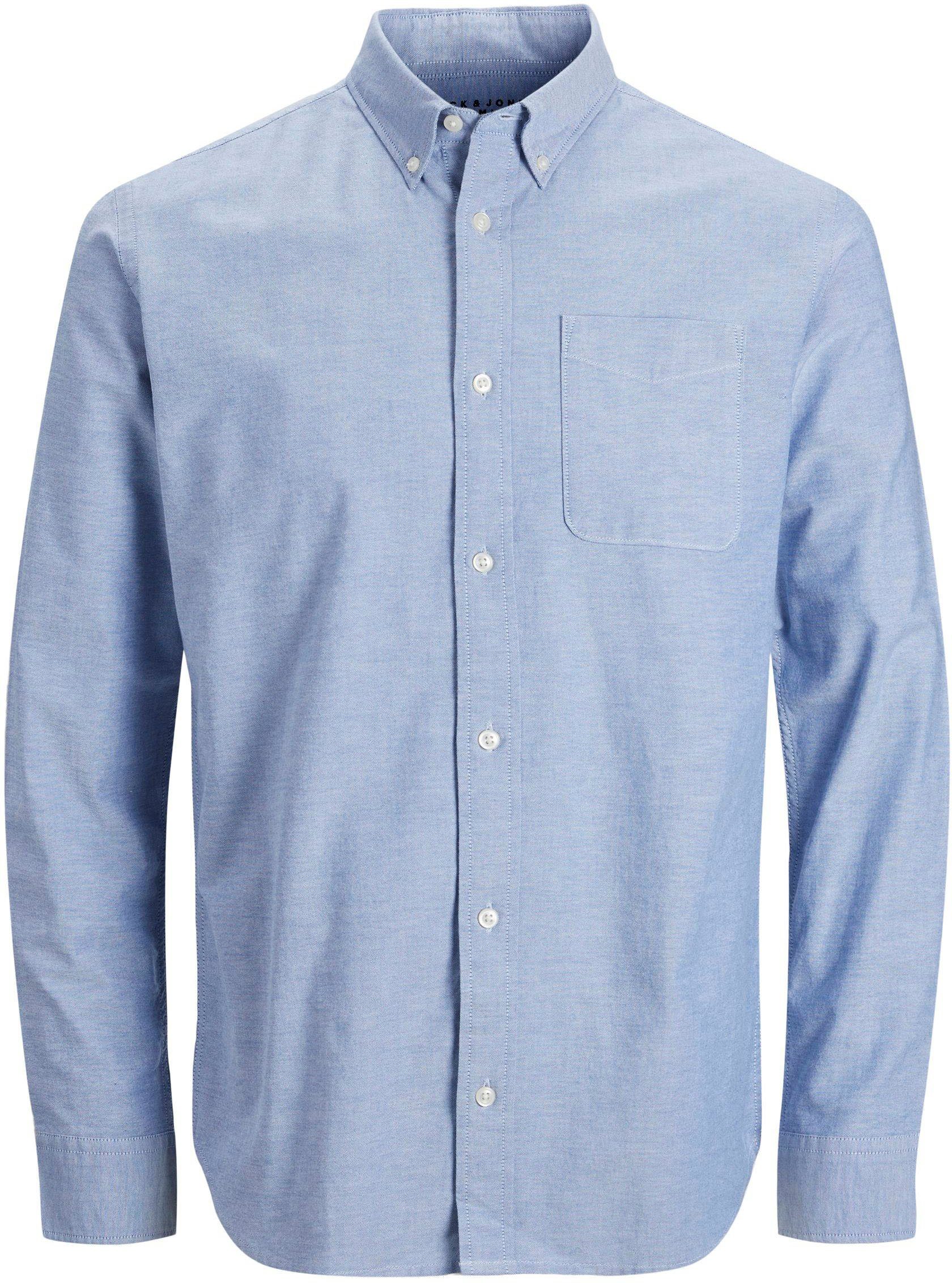 Jack & Jones Langarmhemd BROOK hellblau OXFORD