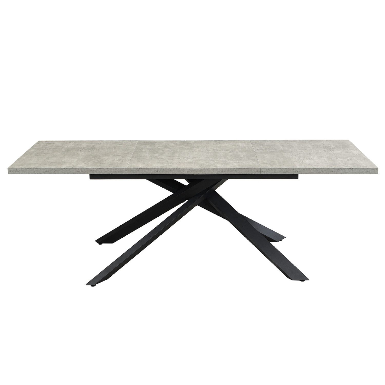 DUBI Möbel Esstisch MALTE, Metallgestell, ausziehbar, 140-180-220cm, 2 Einlegeplatten 4-8 Pers.