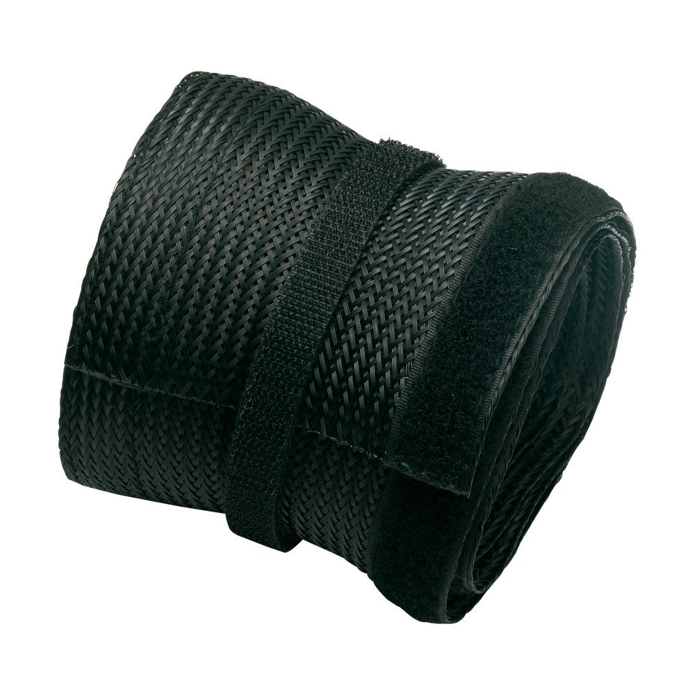 PureMounts Geflechtschlauch PureMounts® - Kabelschlauch PM-ZCCS-SOCKS-85B Polyester 1,80m Schwarz