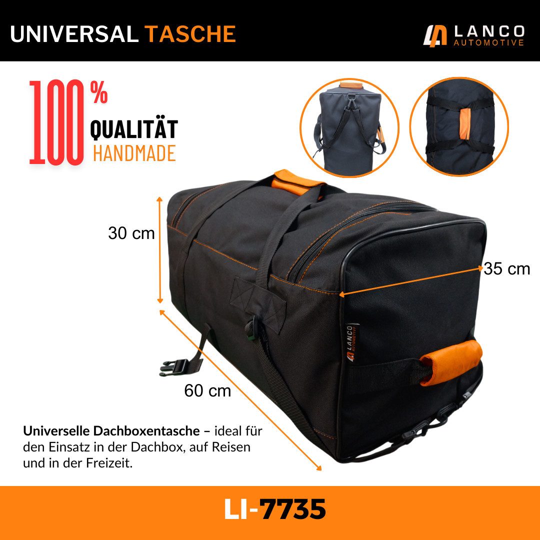 LANCO Automotive Dachbox Tasche, (Tragegriffe zum einfachen Be- und Entladen, Klick Befestigung)