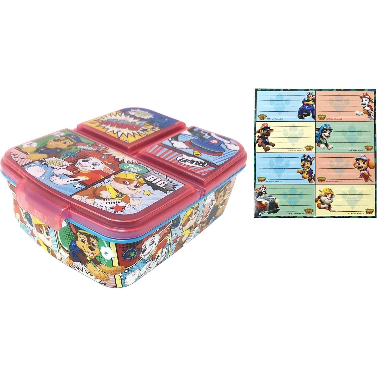 LuxusKollektion Aufbewahrungsbox Brotdose Kinder Lunchbox Unterteilung Namensaufkleber Paw Patrol