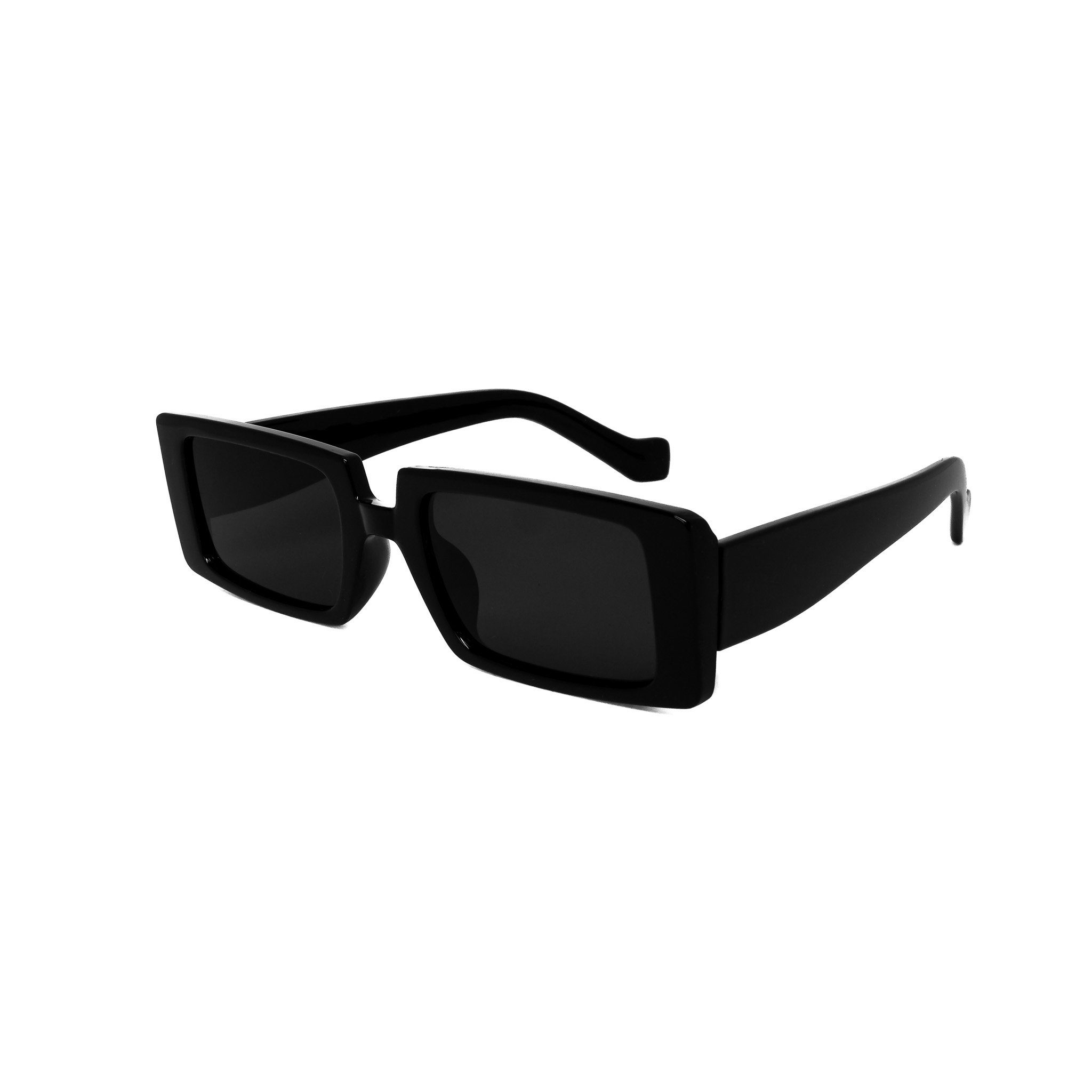 Sonnenbrille Breit Rechteckig Unisex 2 Farben Damen Herren Brille Schwarz Weiss