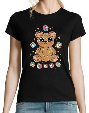 Youth Designz T-Shirt "F*ck you" Teddy Damen T-Shirt mit modischem Print