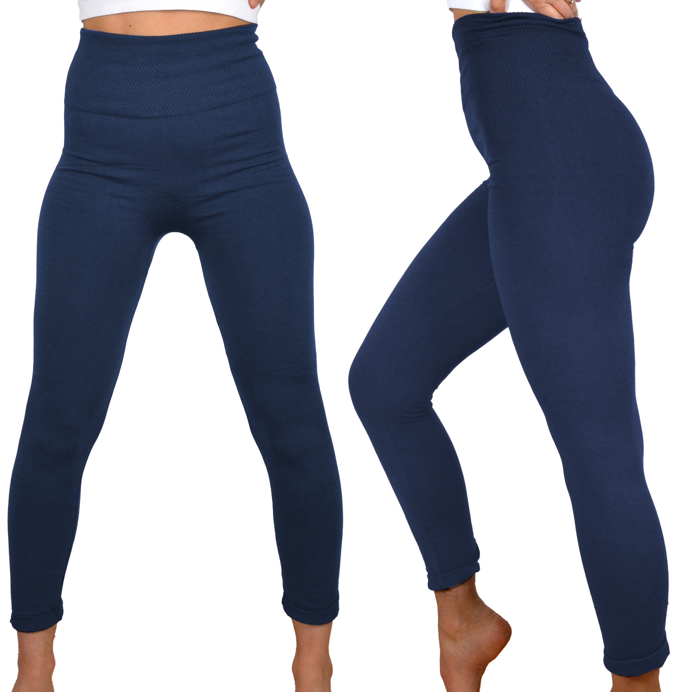 Frostfighter Thermoleggings High Waist Winterleggings bequeme, elastische Leggings mit Innenfleece