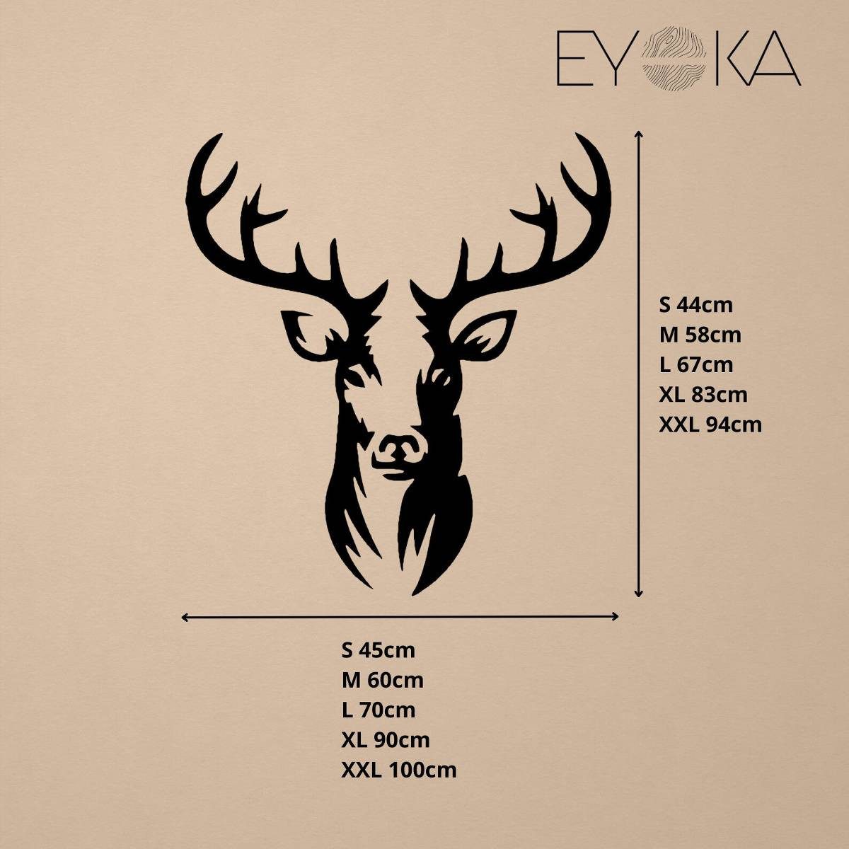 EYOKA Wanddekoobjekt 3D Wandbild aus Holz Wanddeko Moderne Holzkunst 6mm stark (6mm), Wandbild für Wohnzimmer Schlafzimmer Büro mit Doppelseitigem Klebeband