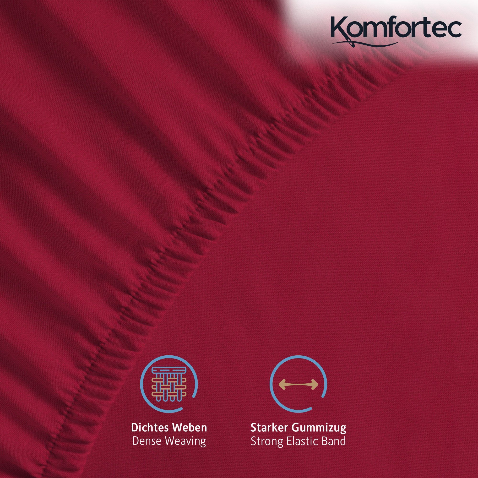 Komfortec Spannbettlaken Jersey Spannbettuch, 90x200, 140x200, 160x200, 180 günstig online kaufen