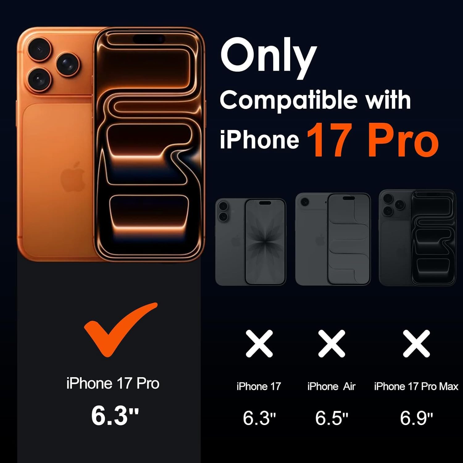 CLM-Tech Kameraschutzglas 2X für iPhone 17 PRO 6,3 Zoll, Linse Schutzglas 9H Glas - Folie kristallklar Panzerglas, 2 Stück, Kratzfest – Bild 2 von 5
