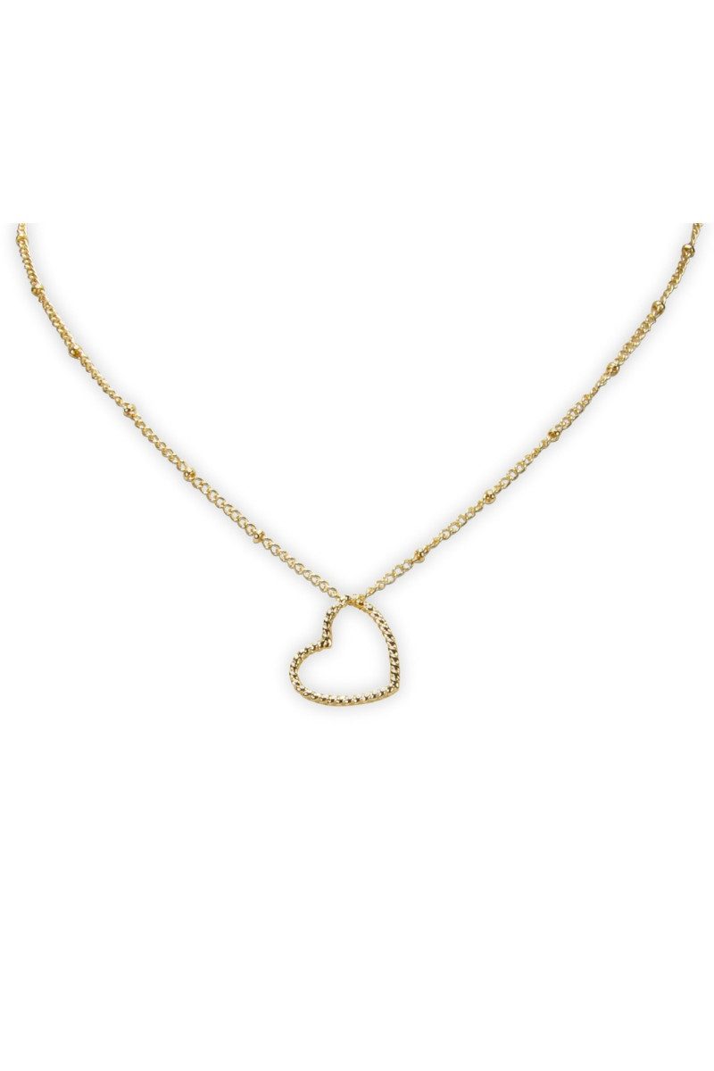 Alpenflüstern Kette mit Anhänger Trachtenkette - HERZ - gold