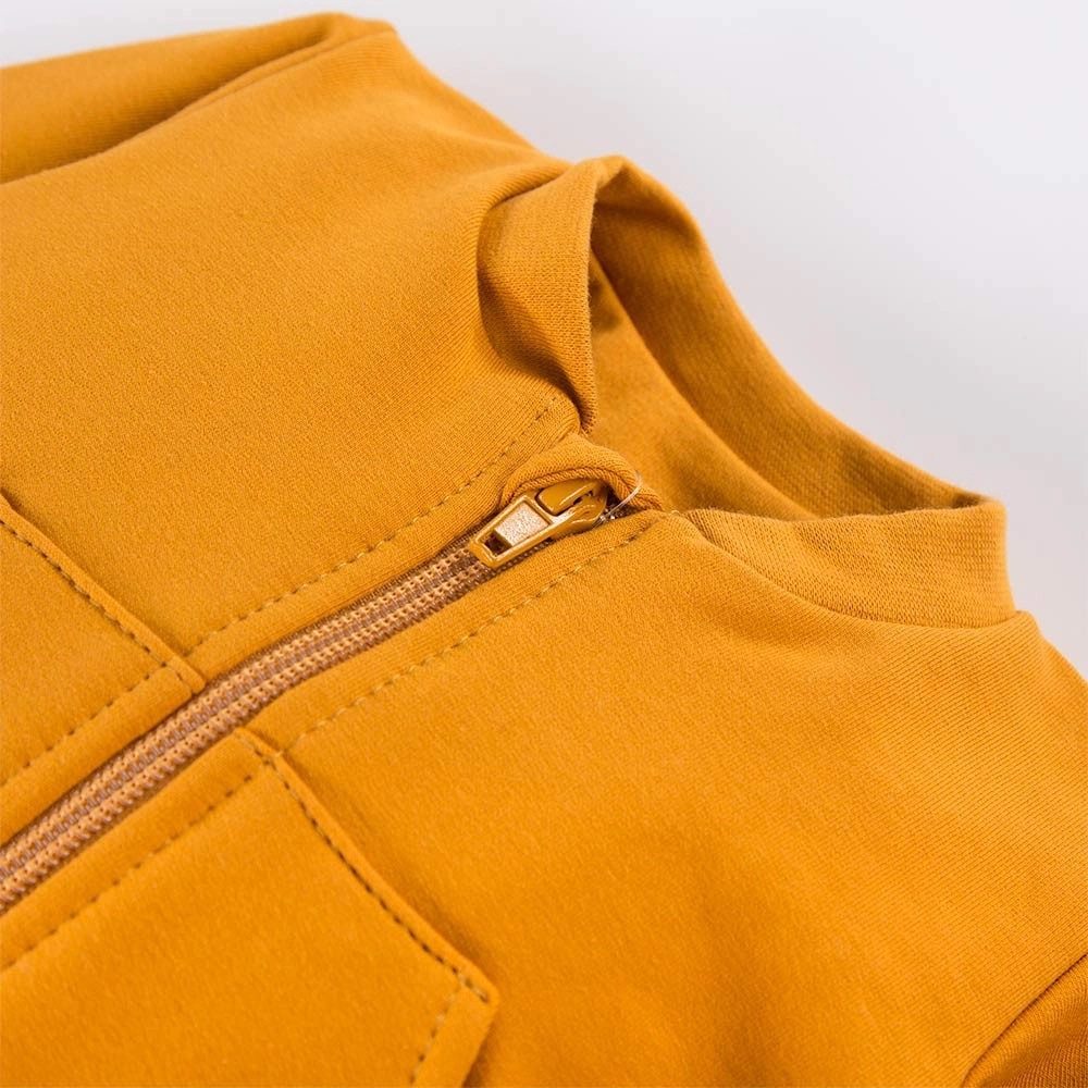 Eevi Sweatjacke Sweatjacke "SIMPLY COMFY" in Honigfarben