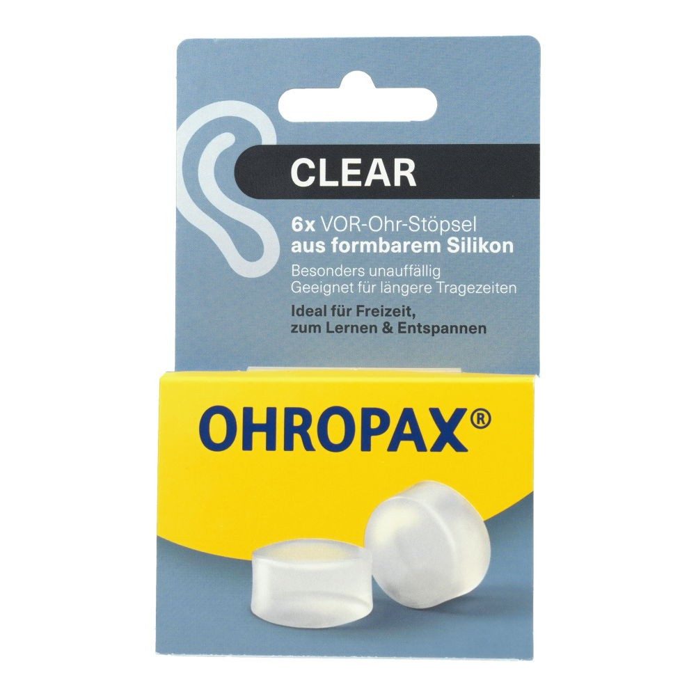 Gehörschutzstöpsel OHROPAX Clear Silikon Vor-Ohr Stöpsel