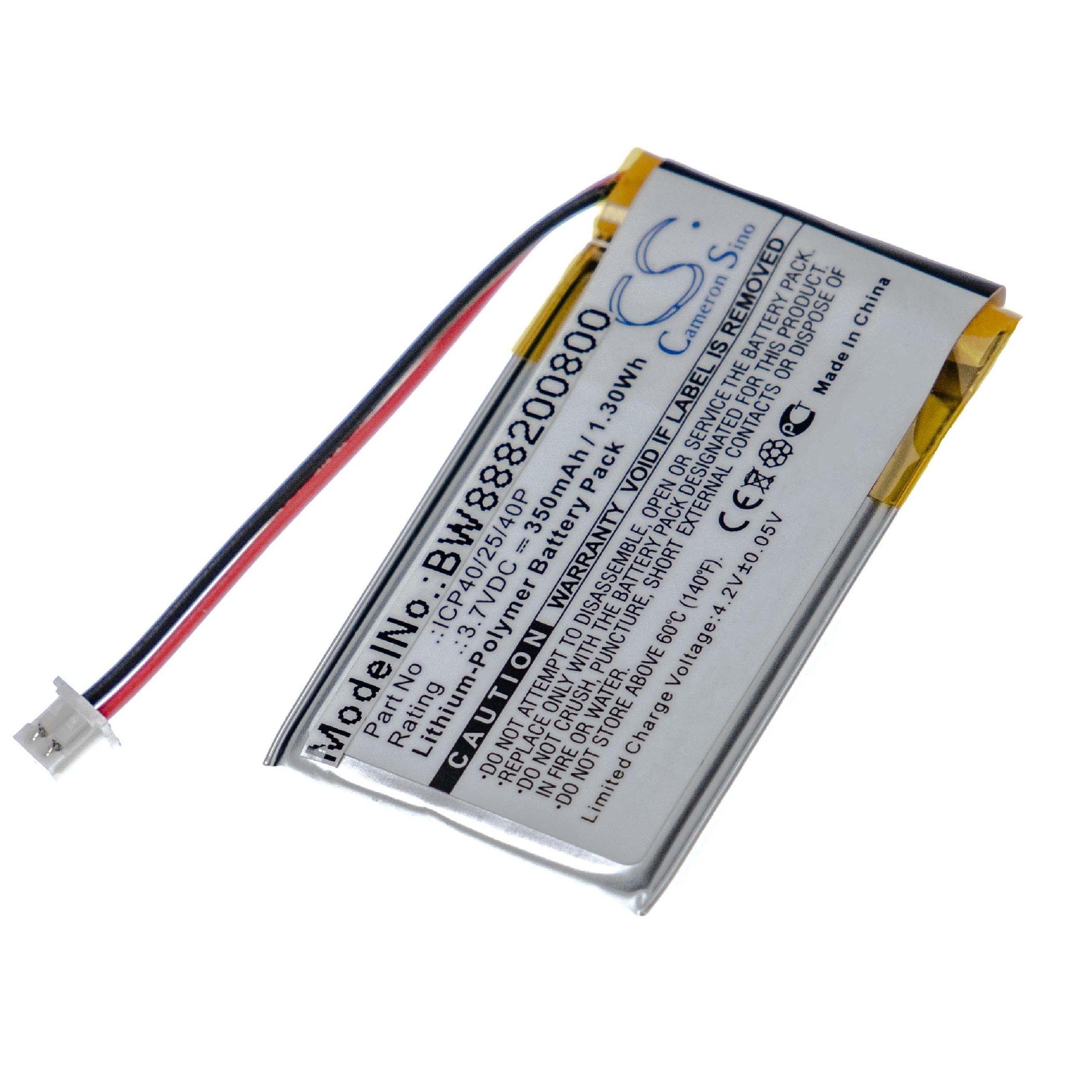 vhbw Ersatz für Sena ICP40/25/40P für Akku Li-Polymer 350 mAh (3,7 V)