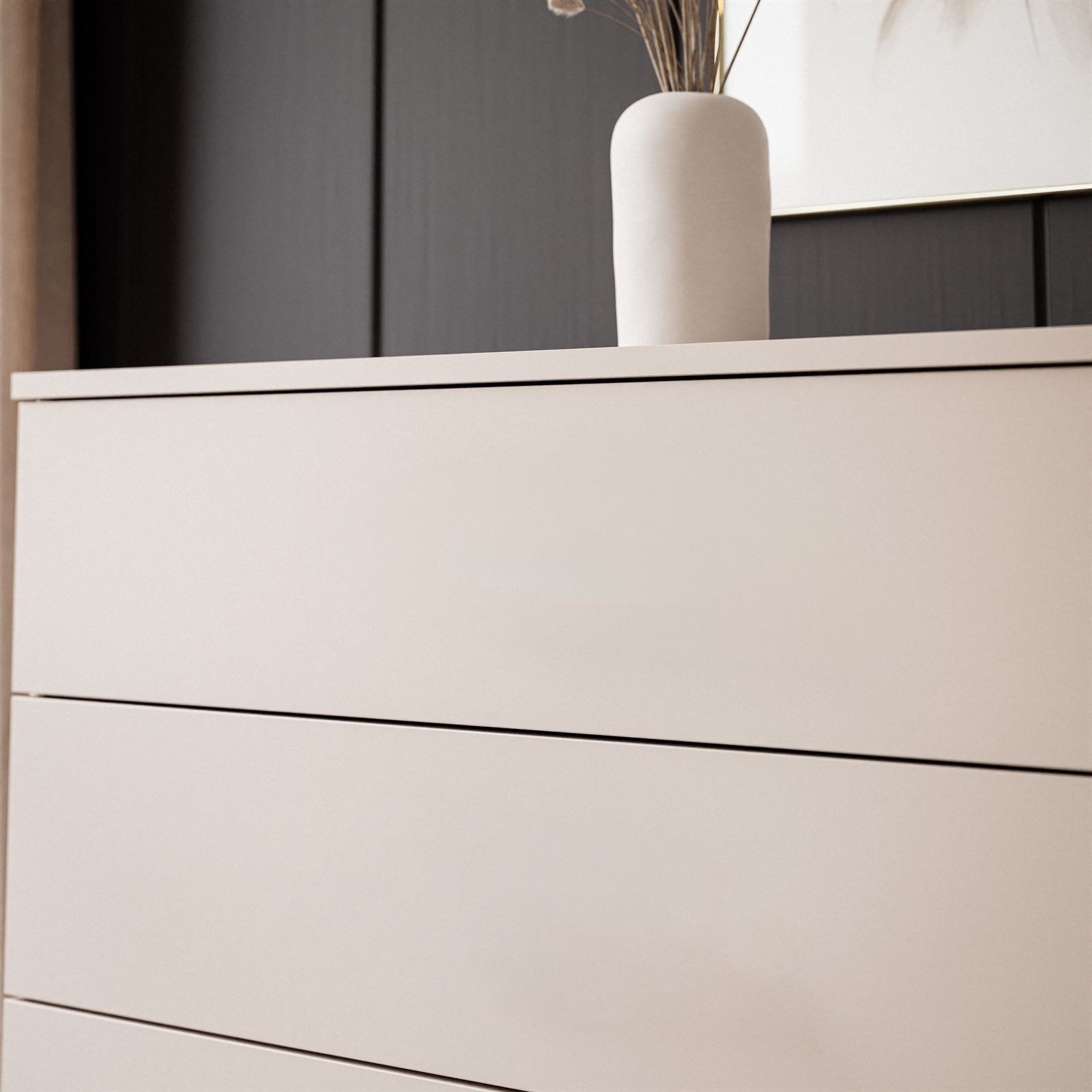 Lookway Kommode LINA KASCHMIR II 1D4S mit LED Beleuchtung, Breite 138 cm
