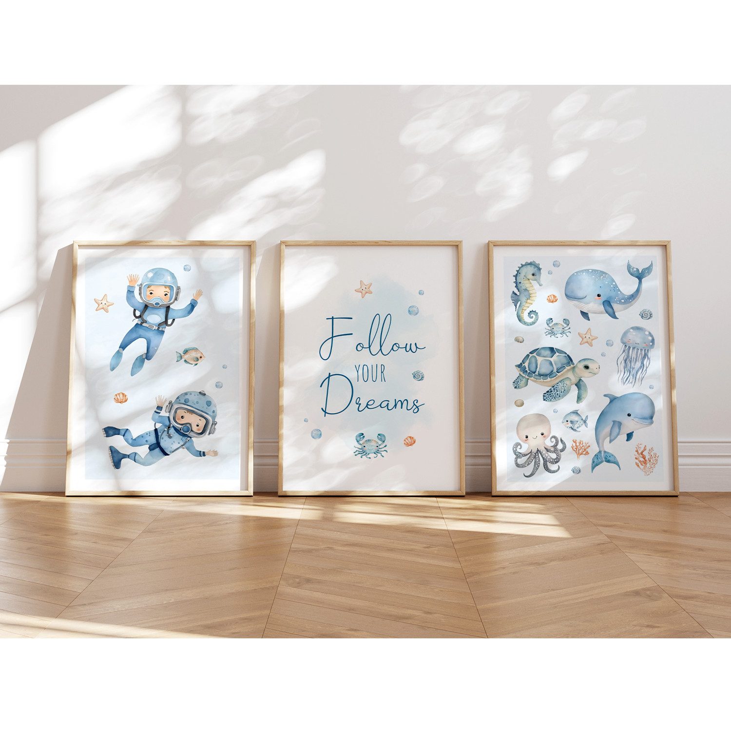 MeinBaby123® Poster Kinderzimmer Meerestiere,  Kinderzimmer Deko, günstig online kaufen