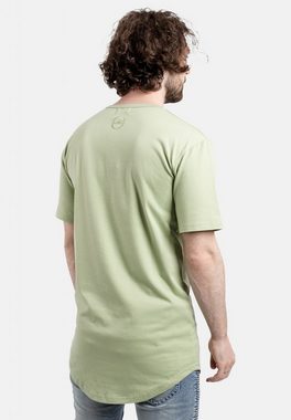 Blackskies T-Shirt Round Longline T-Shirt Sage Green X-Large