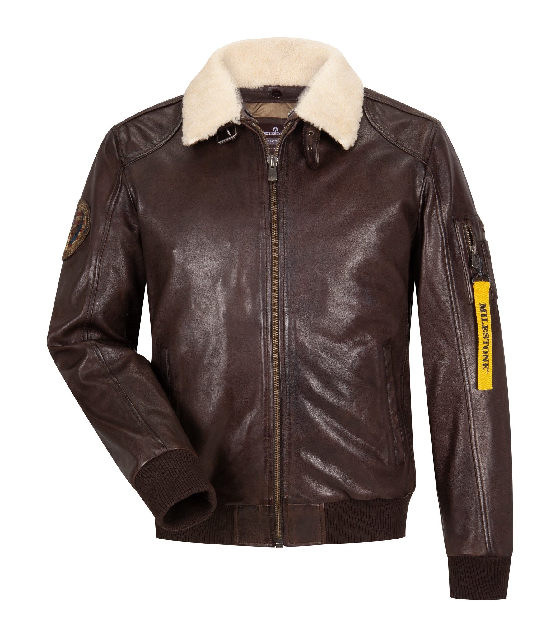 Milestone Lederjacke MSTom with real fur günstig online kaufen