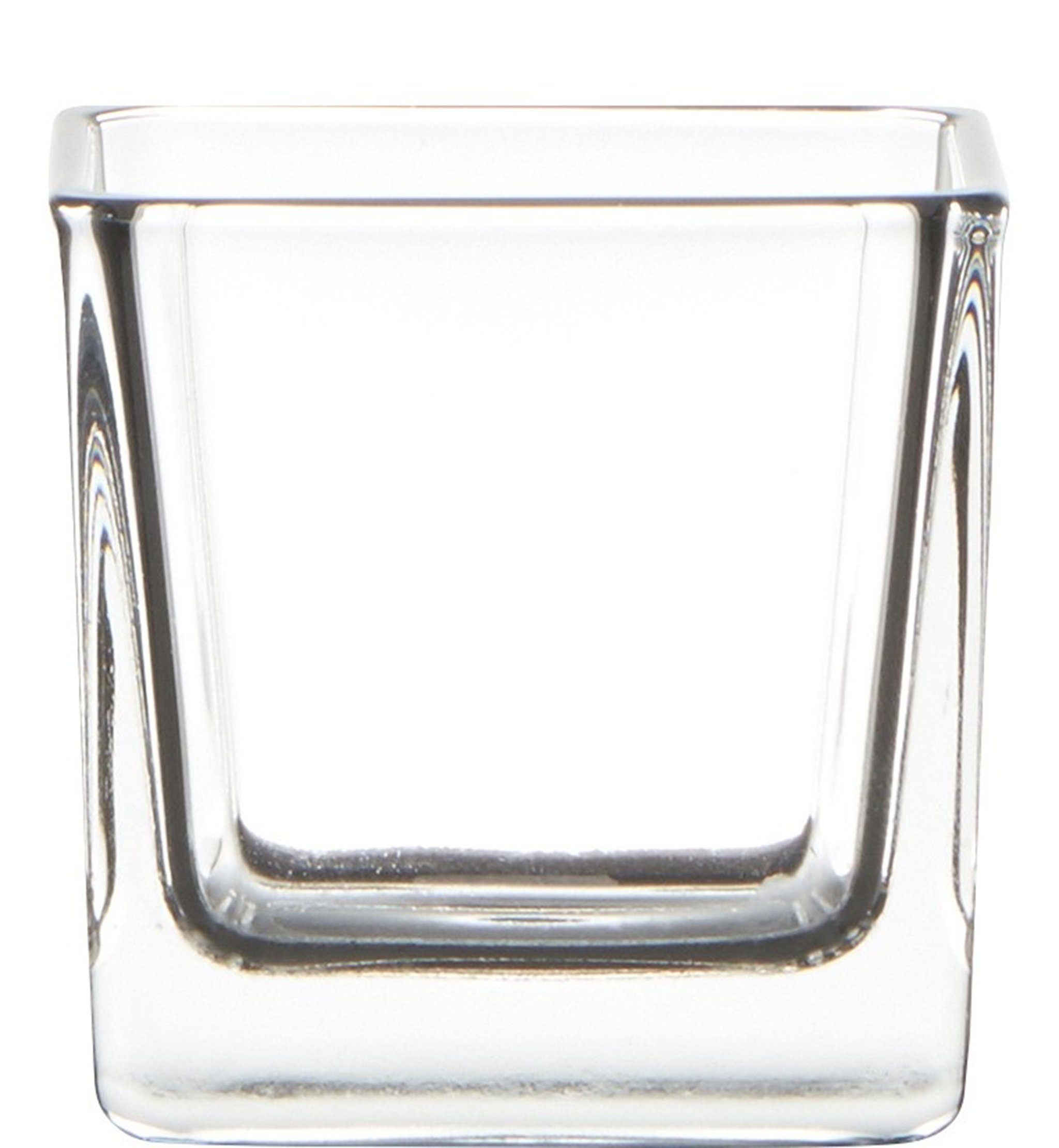 markenlose x6 6 Cubic 6cm Dekovase x Quadratisch Glasvase klar