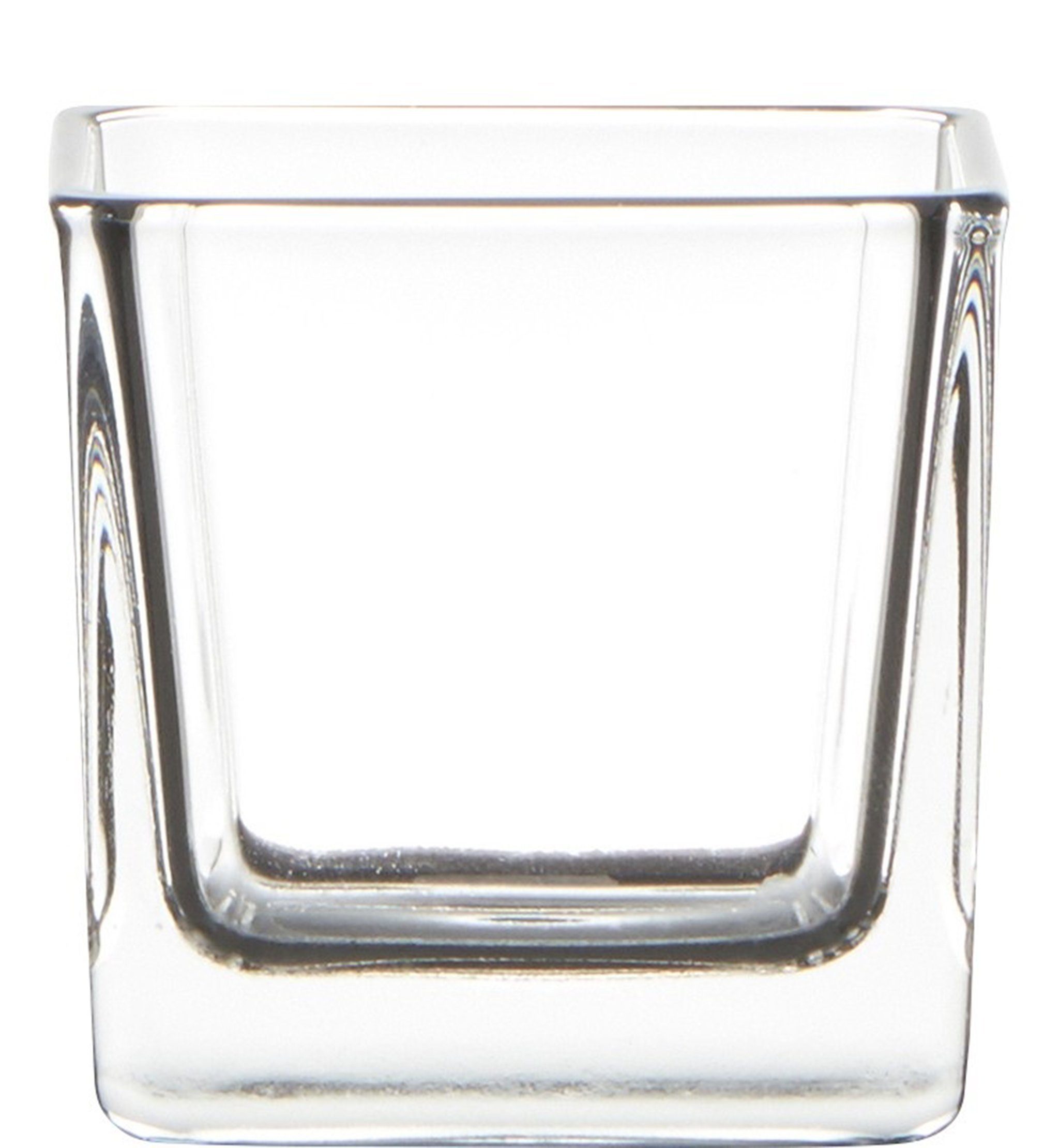 Hakbijl Glass Tischvase Glasvase Cubic klar Quadratisch 6 x6 x 6cm, leicht konisch