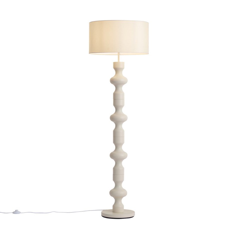 Qazqa Stehlampe Captain, ohne Leuchtmittel, Warmweiß, QAZQA Stehlampe, e27, Beige, Stahl, Retro