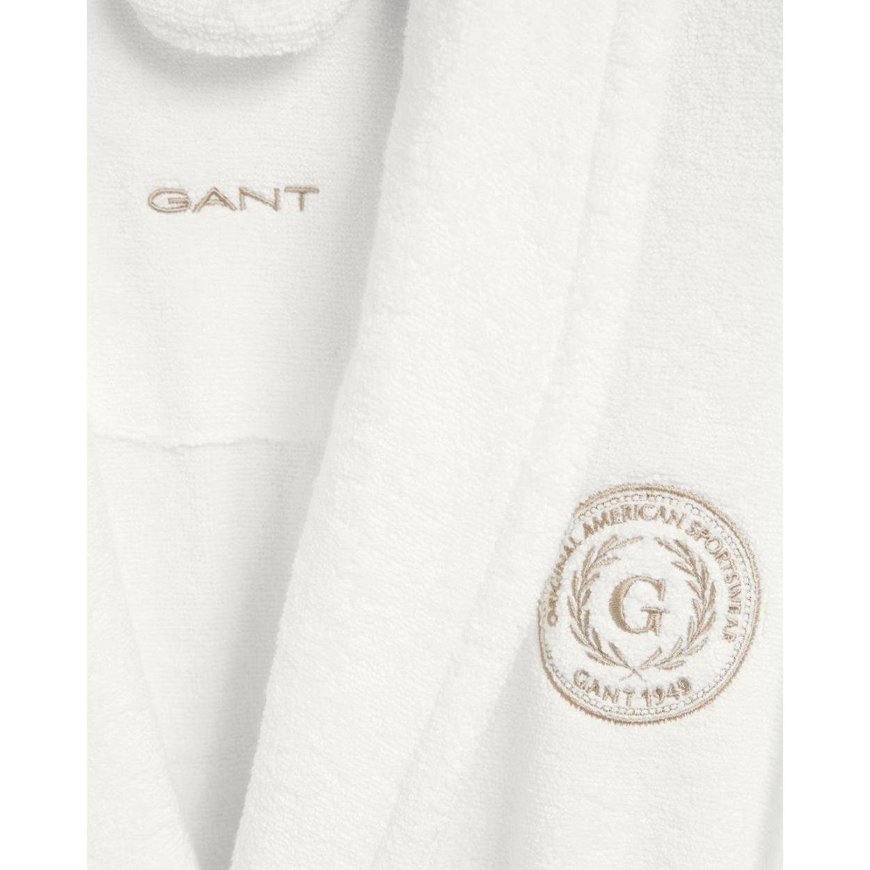 Gant Bademantel Gant Home Bademantel Crest Robe White (M)