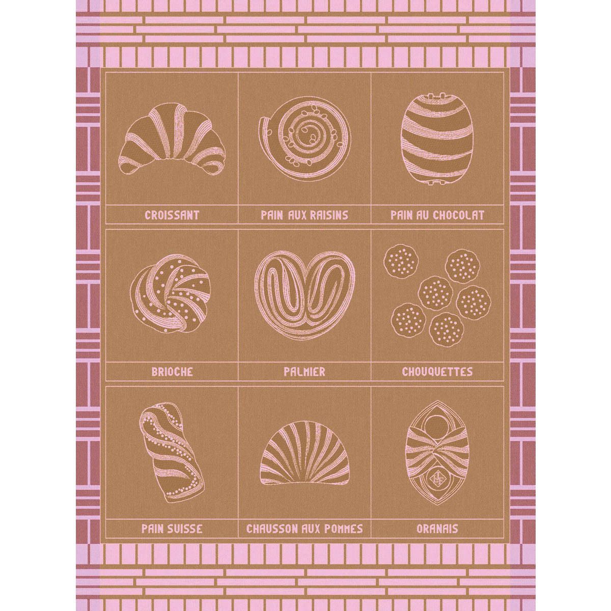 Le Jacquard Francais Geschirrtuch Geschirrtuch Haute Viennoiserie Praline 60x80 cm, (1-tlg., 1 x Geschirrtuch), jacquard-gewebt