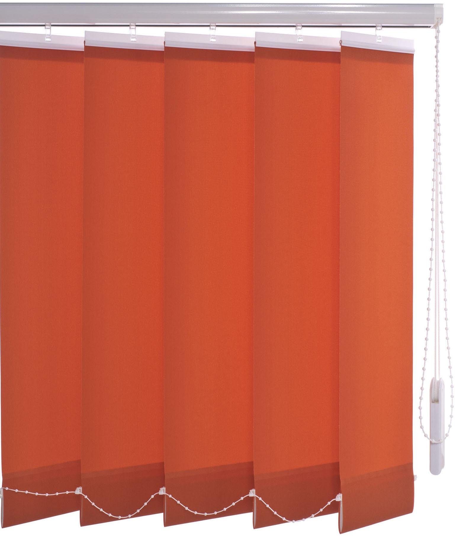 Lamellenvorhang rot 89 mm, mit Liedeco, Vertikalanlage Bohren