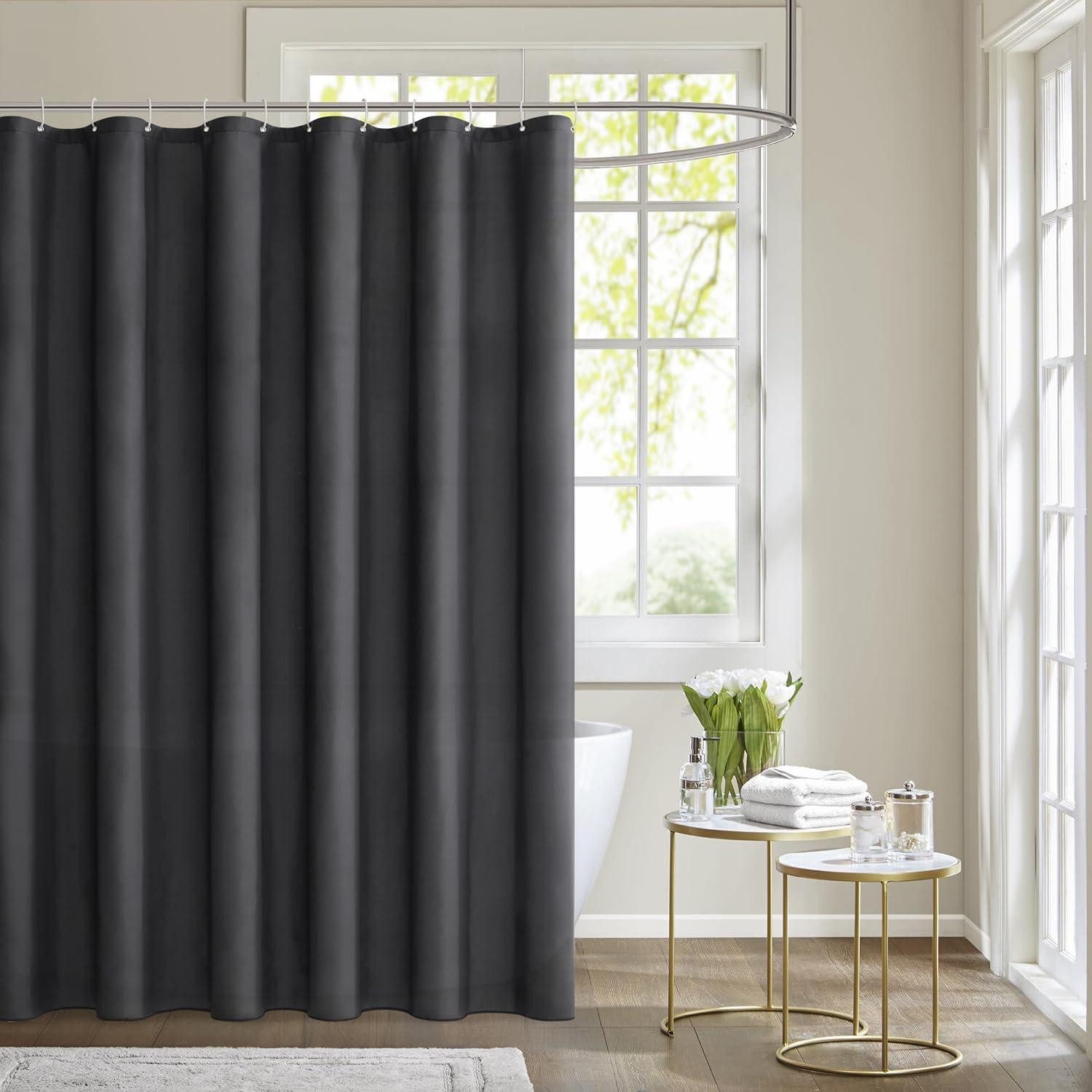MIULEE Duschvorhang Duschvorhang 240x200cm Dunkelgrau Wasserdicht günstig online kaufen