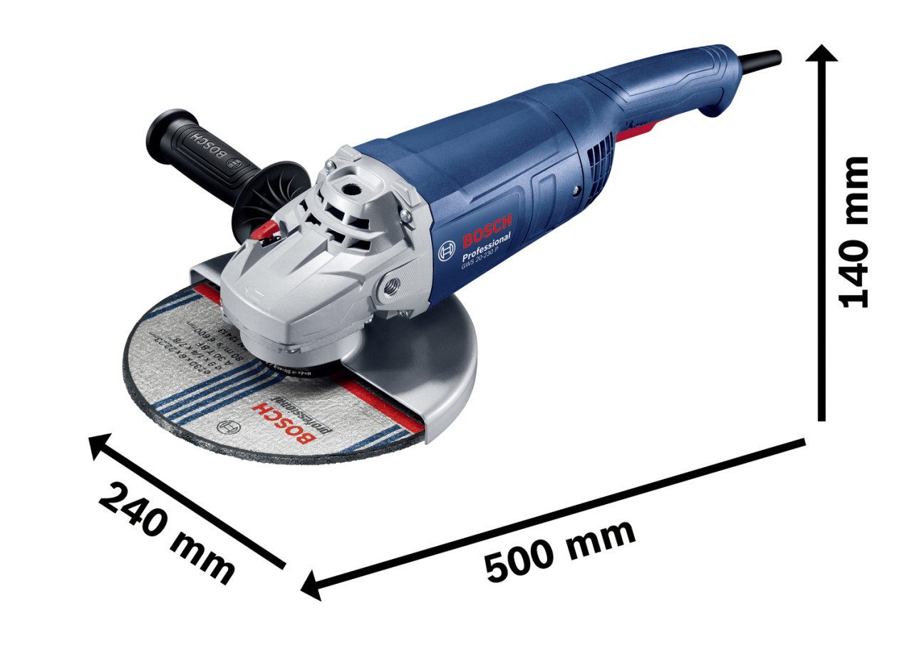 BOSCH Winkelschleifer Bosch Professional Winkelschleifer GWS 20-230 P – Bild 3 von 5