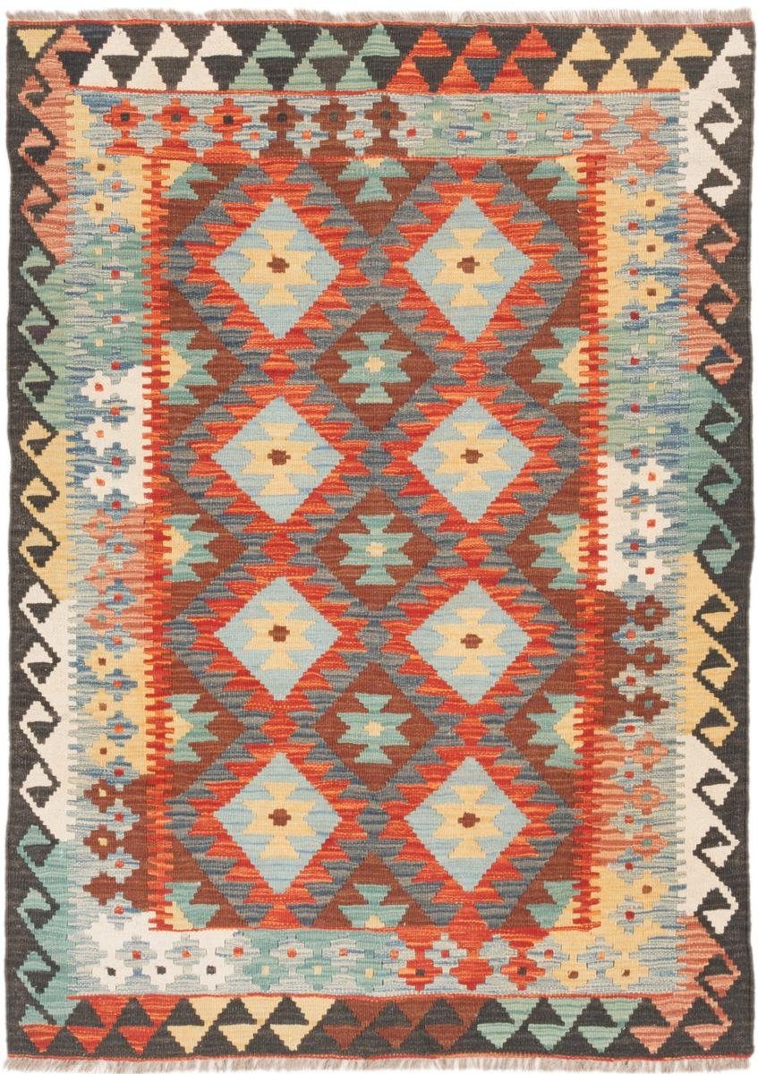 Orientteppich Kelim Afghan 101x144 Handgewebter Orientteppich, Nain Trading, rechteckig, Höhe: 3 mm