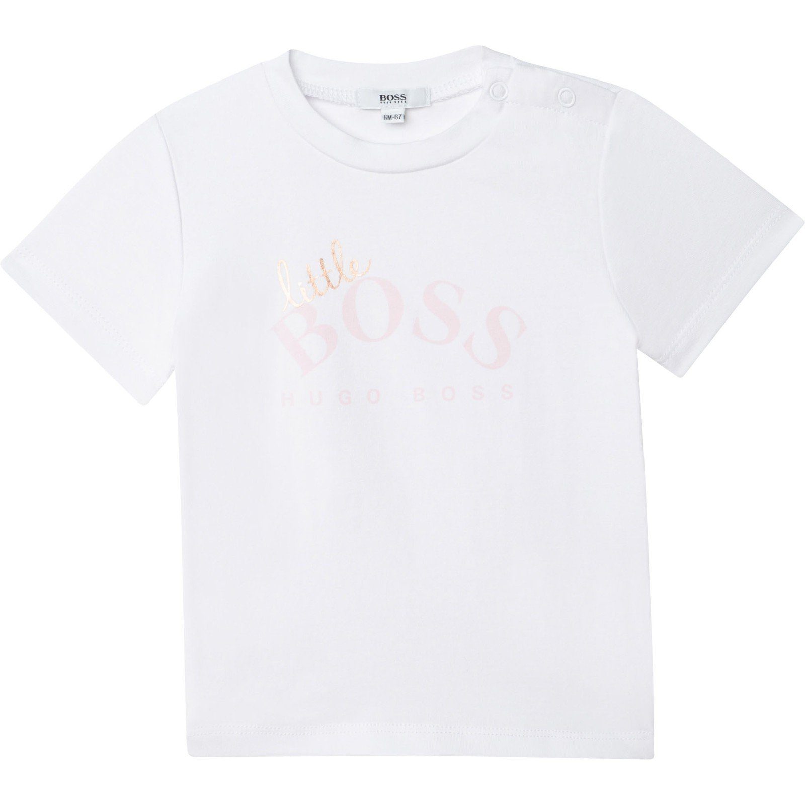 BOSS T-Shirt BOSS Baby T-Shirt Logo Little Boss weiß rosegold