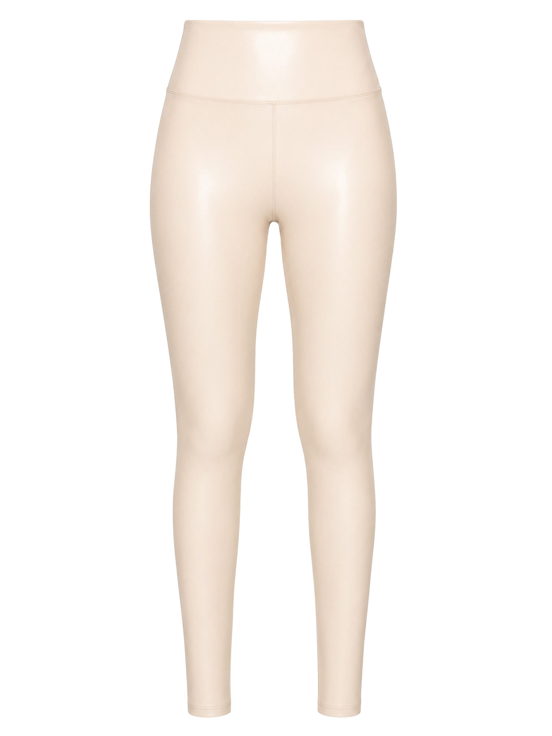 Lederimitathose Highwaist Thermoleggings Damen in Lederoptik