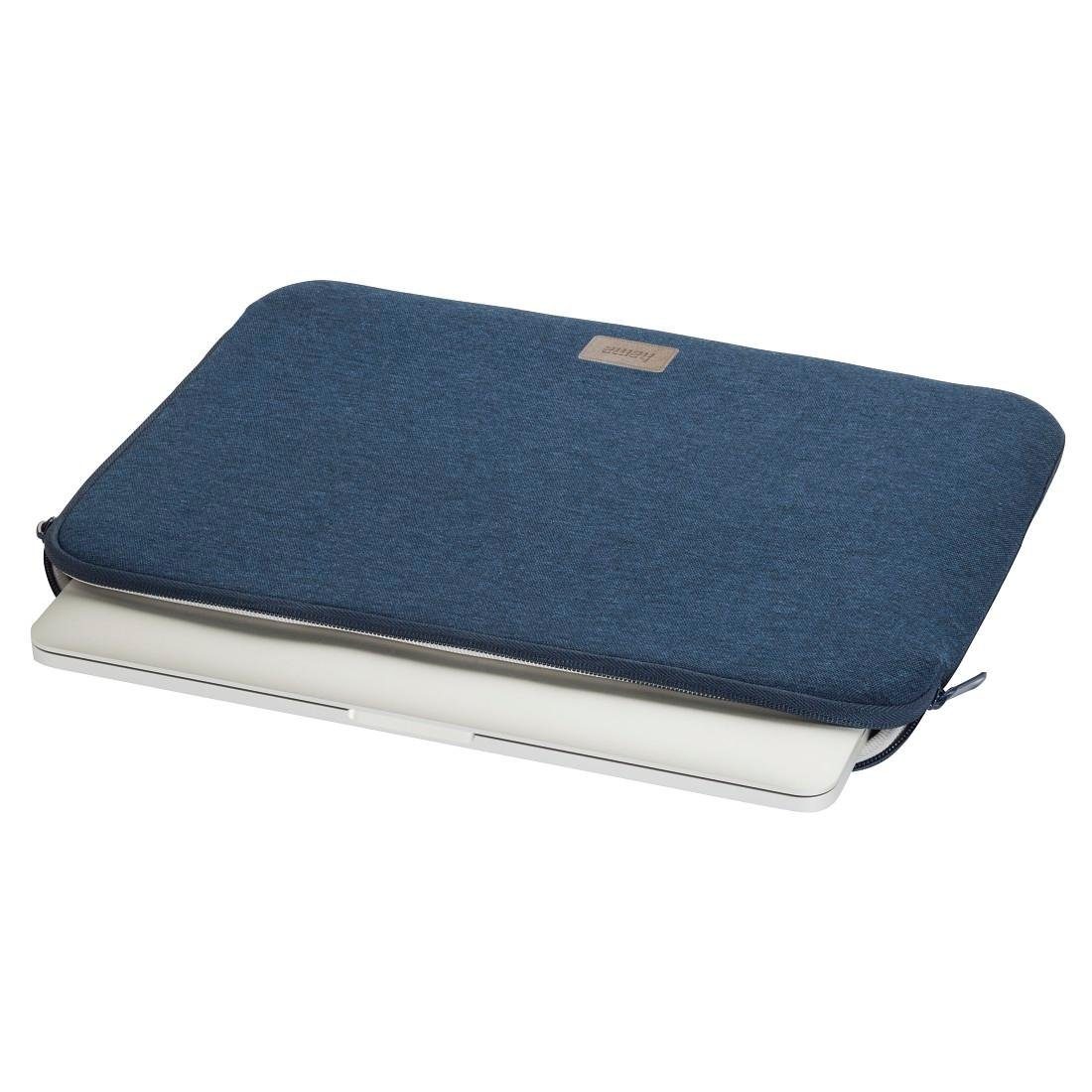 Notebooktasche cm 36 bis Laptoptasche Hama (14,1), Blau, "Jersey", Laptop-Sleeve