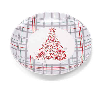 kamelshopping Geschirr-Set »Weihnachtliches Geschirr aus Porzellan«, 1 Personen, verschiedene Ausführung wie Teller, Kecksdose, Becher und Schüssel