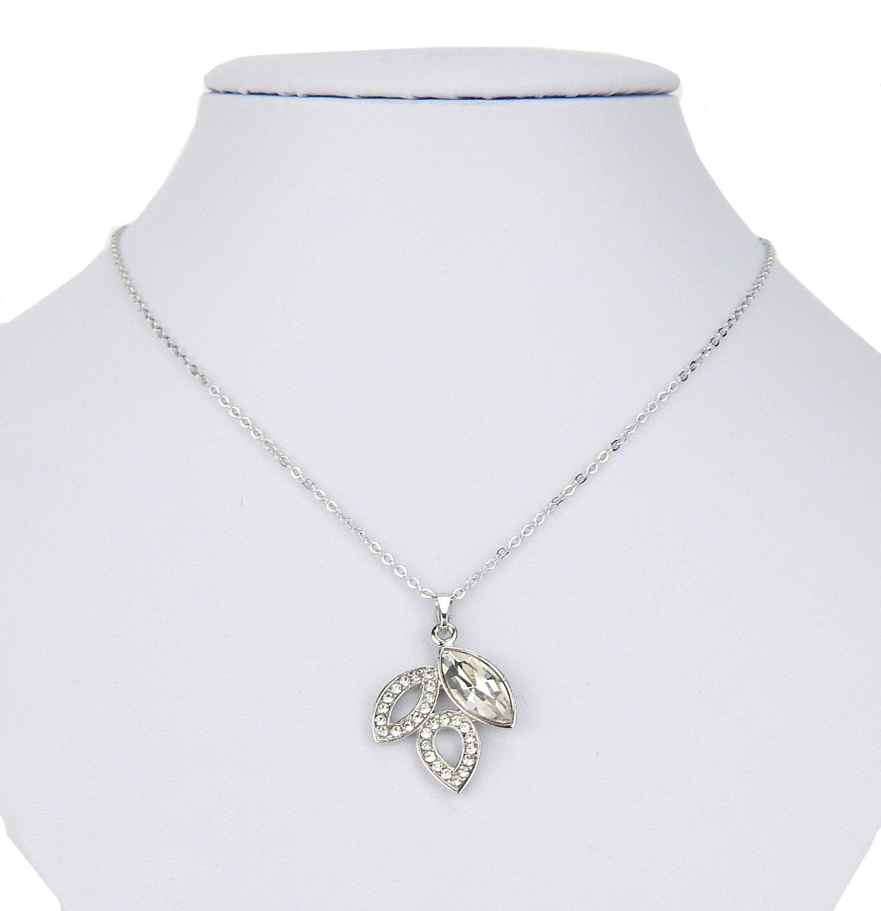 Ella Jonte Kette mit Anhänger, gold oder silber kurze Kette mit Strass Anhä günstig online kaufen