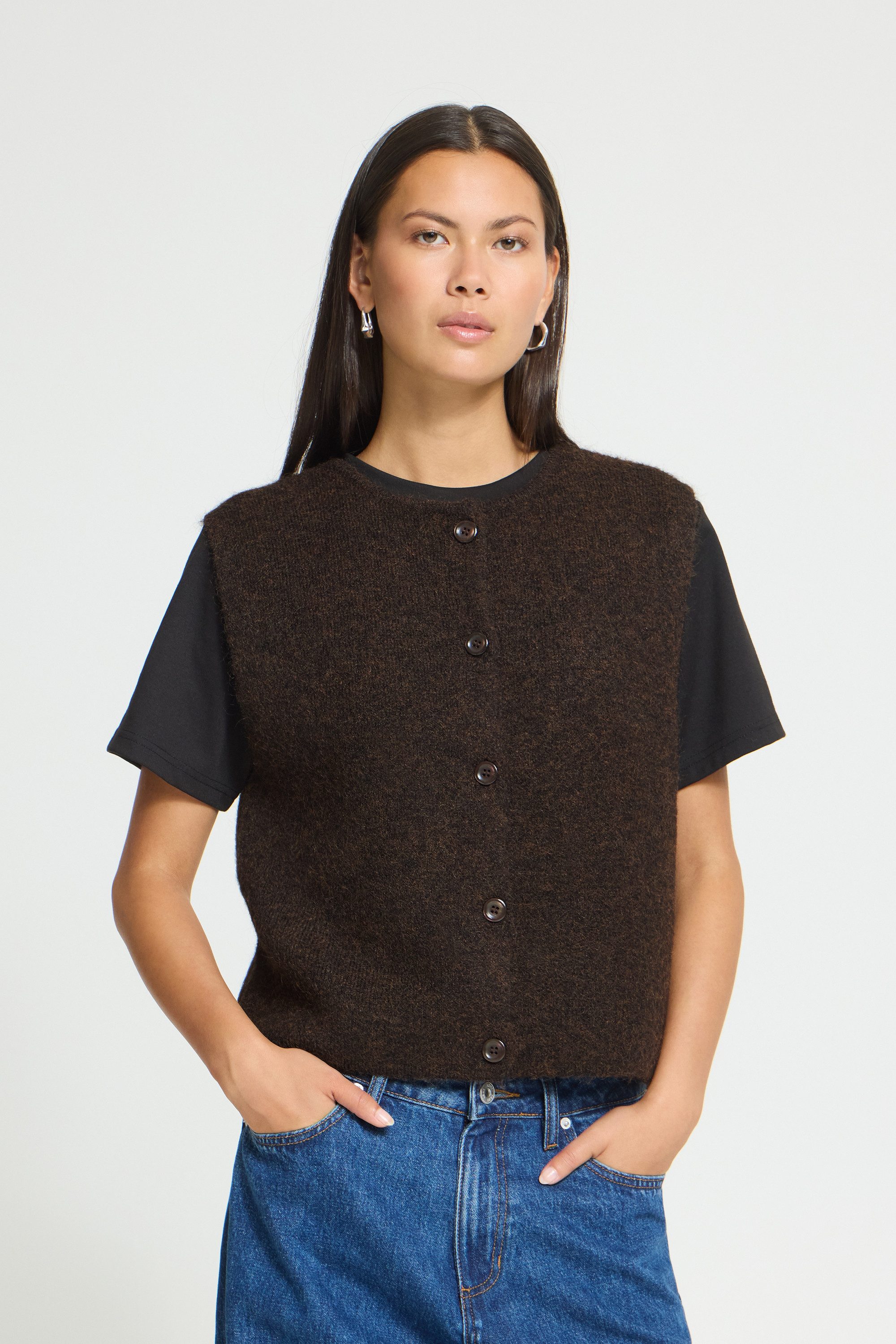 ICHI Shirtweste Strick-Weste / Pullunder IHPANORA