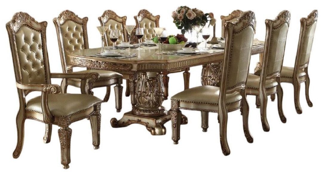 JVmoebel Esstisch Barock Antik Stil Tisch Echtes Holz Klassische Столы Rokoko Gold (1-St), Made in Europa