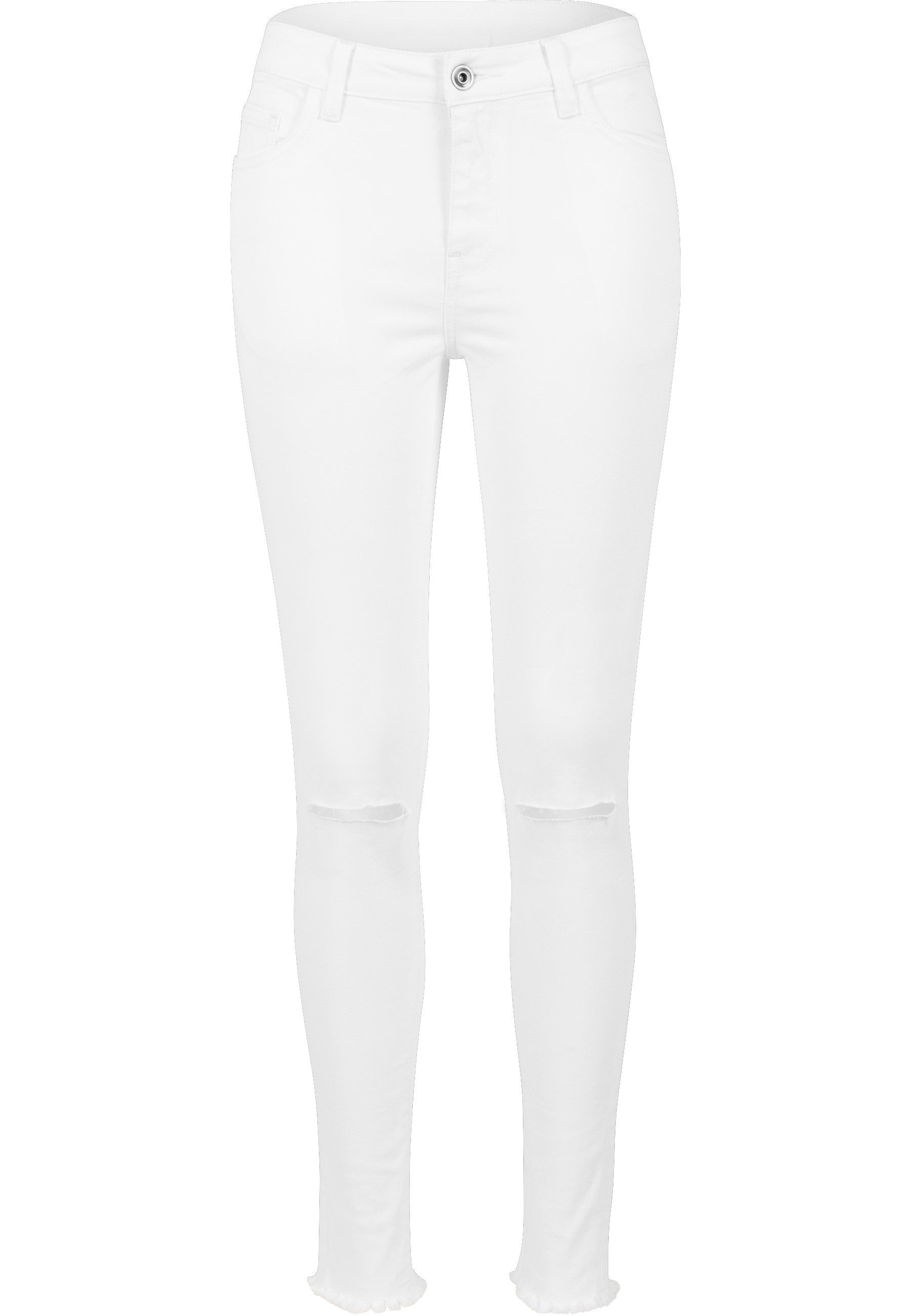 URBAN CLASSICS Bequeme Jeans Urban Classics Damen Ladies Cut Knee Pants (1-tlg)