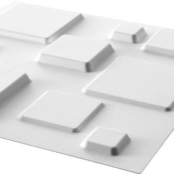 WallArt Wandpaneel 3D-Wandpaneele Quadrate 12 Stk. GA-WA09, (12-tlg)