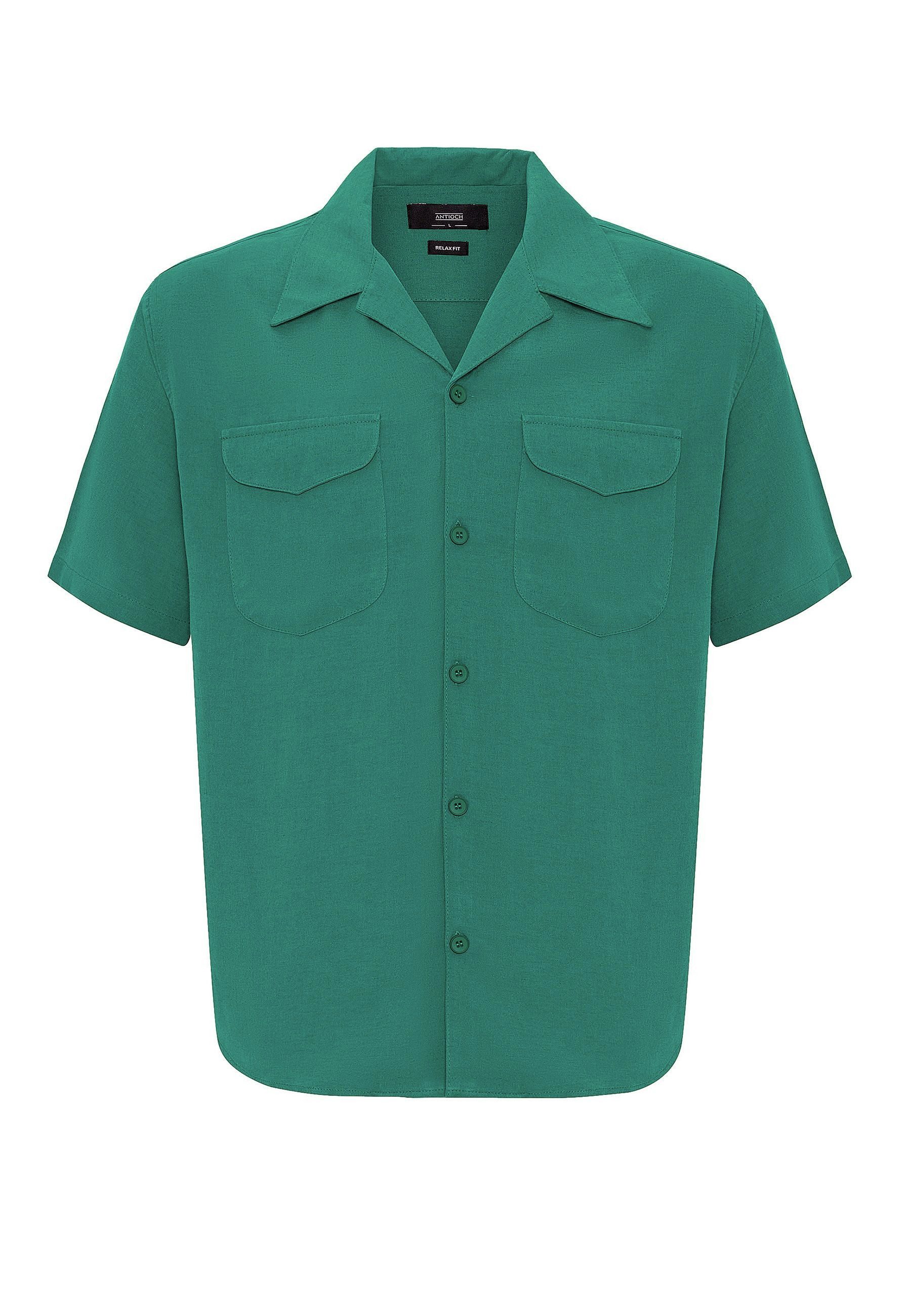 Blusenshirt Lapel Collar Short Sleeve Shirt