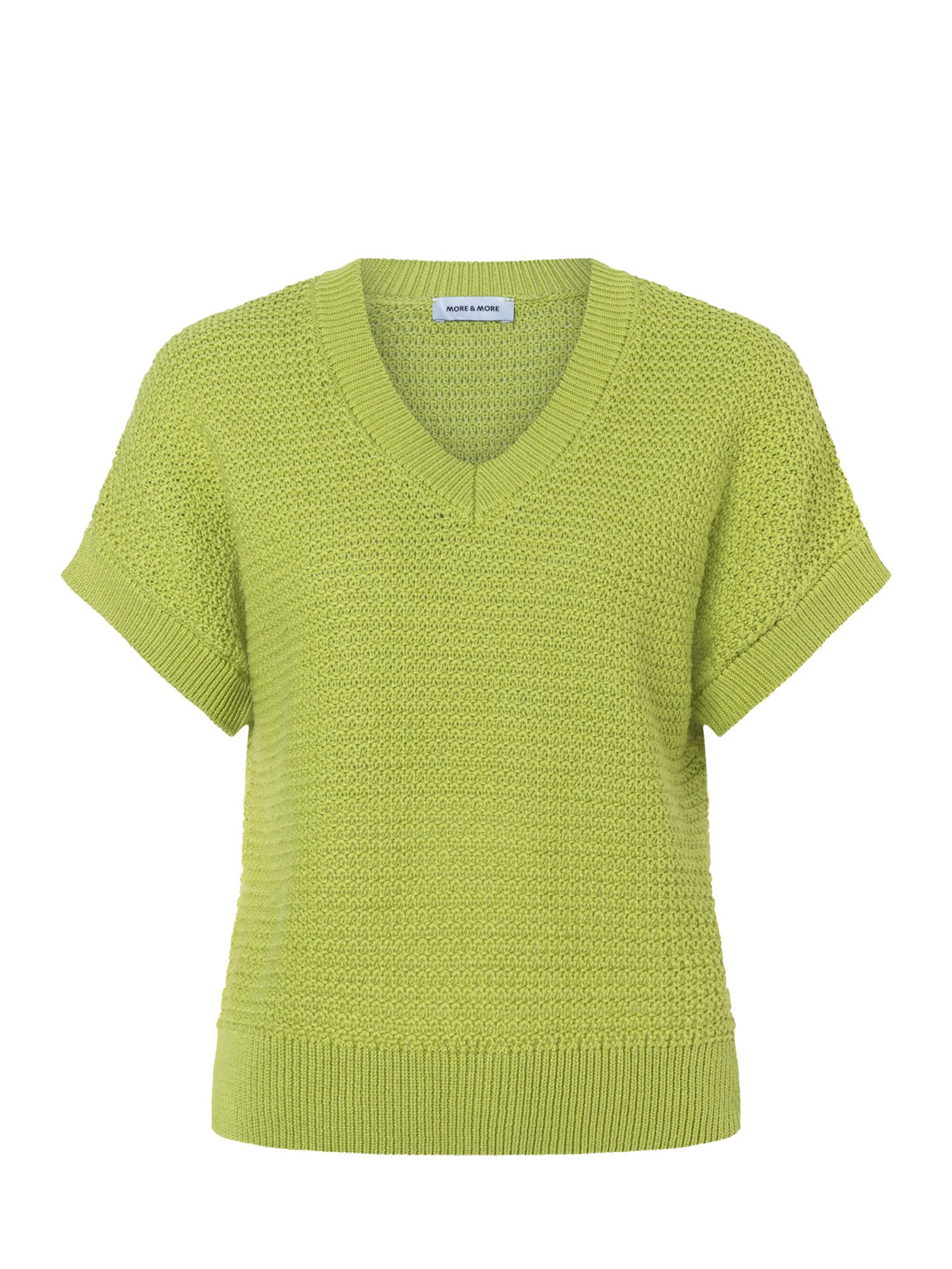 Rundhalspullover legerer Kurzarmpullover