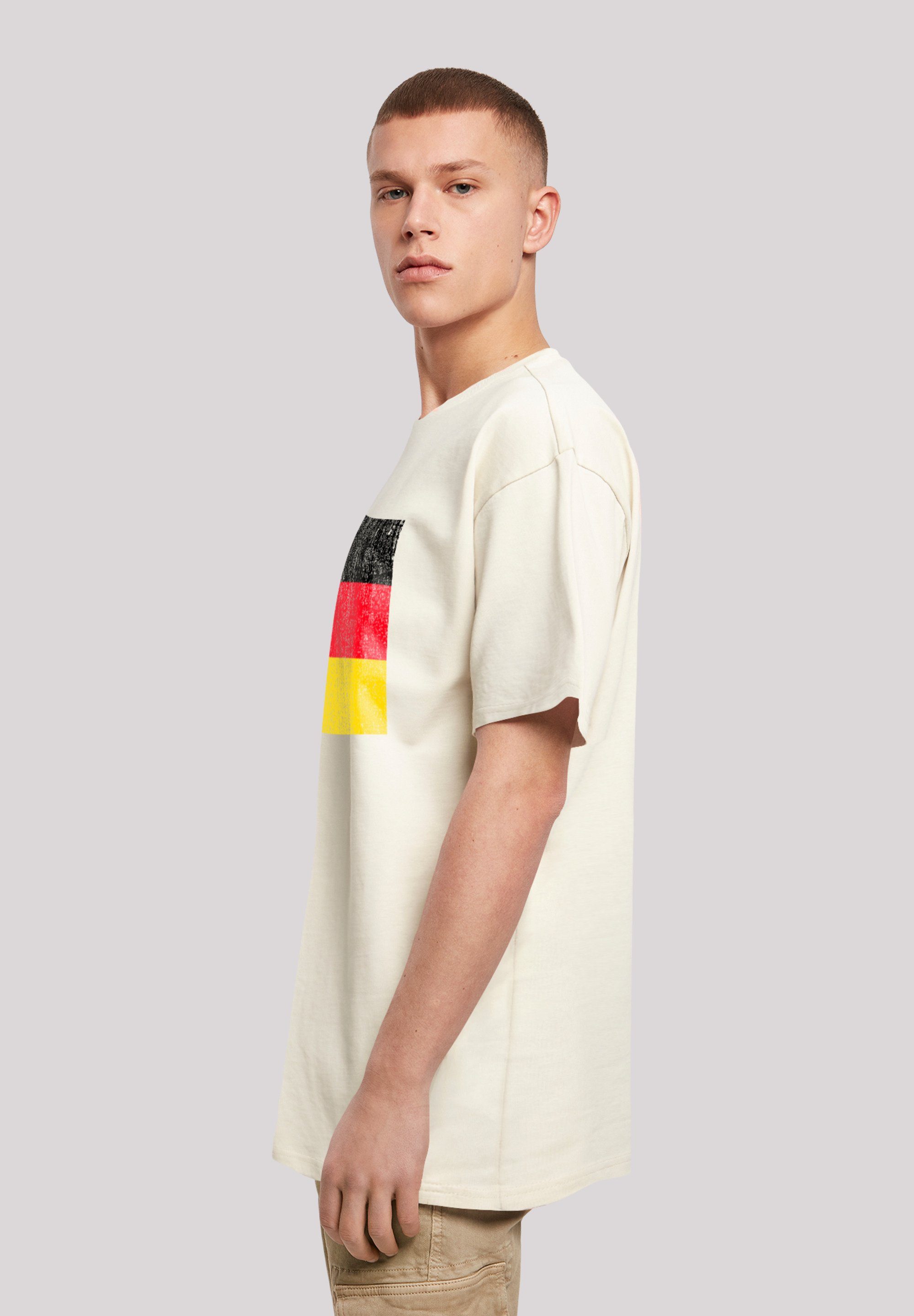 distressed Print T-Shirt Germany sand Deutschland F4NT4STIC Flagge