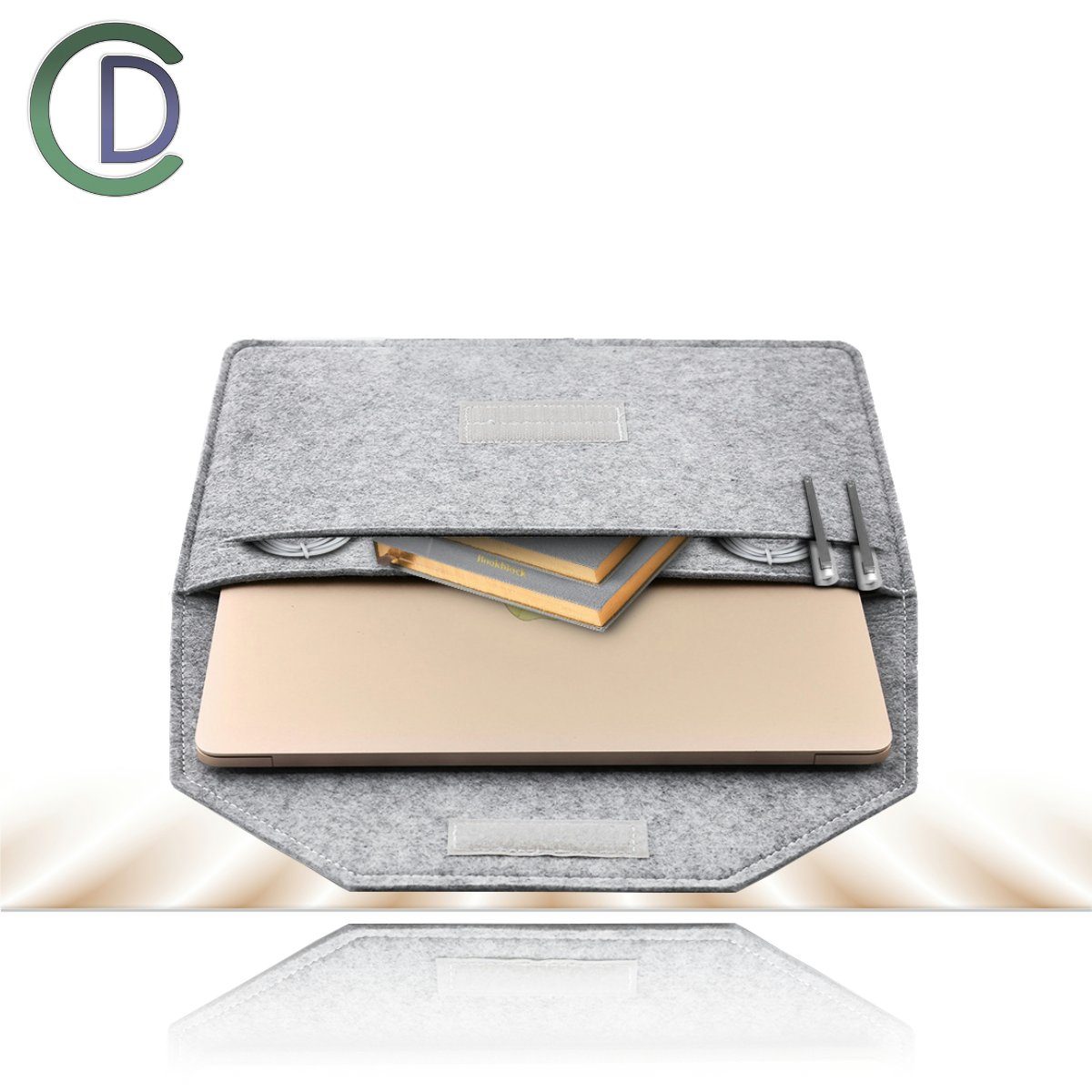 13,3 Filz Laptop-Tasche grau Sleevy Zoll Laptoptasche MacBook Cradys Pro 15 Kompatibel CraDys / Air SleeveHülle