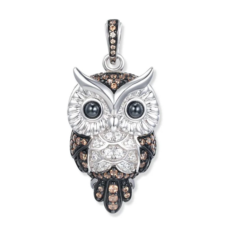 Kettenanhänger Merlin Eule Silber