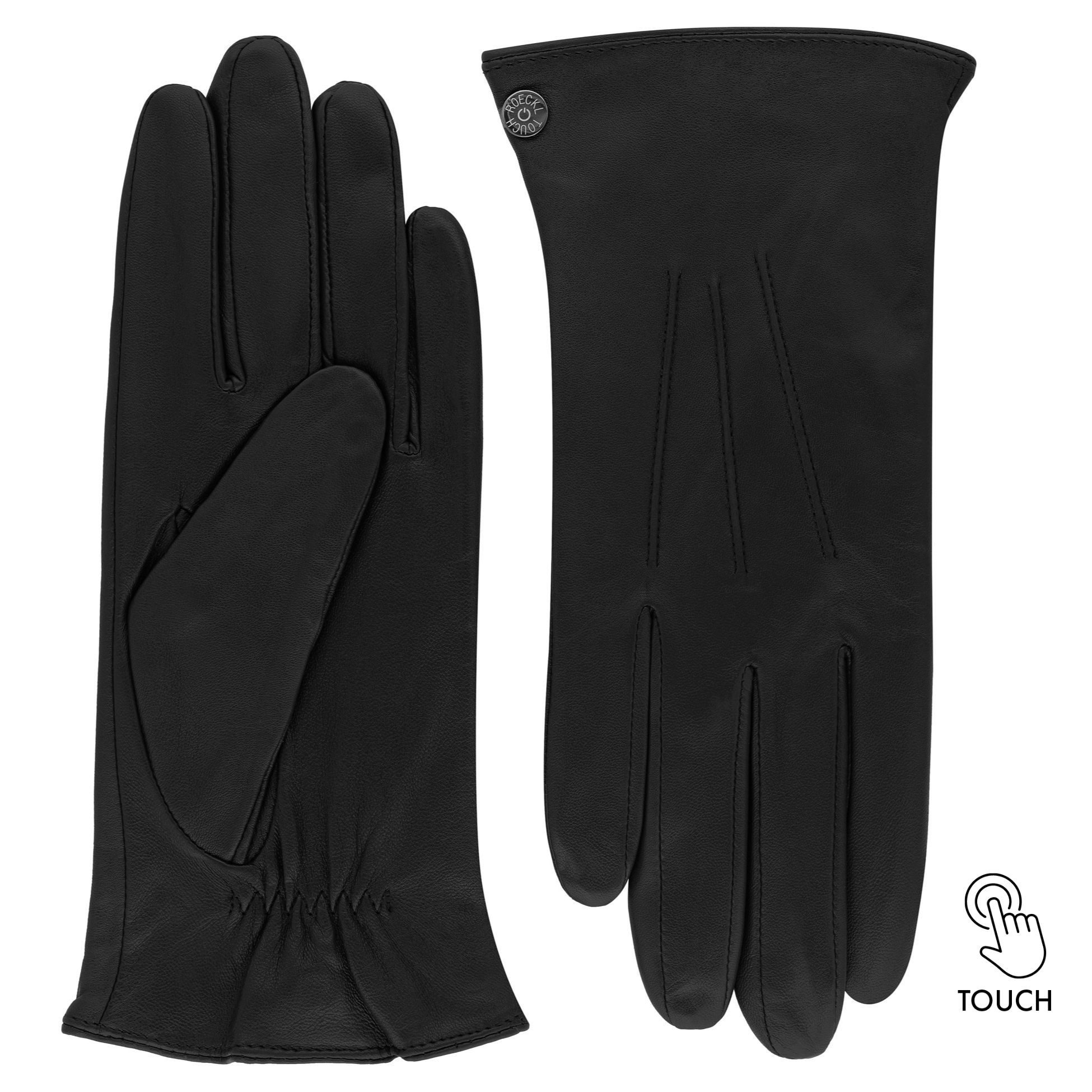 Roeckl Lederhandschuhe Tallinn Touch Fingerhandschuh mit Aufnähten
