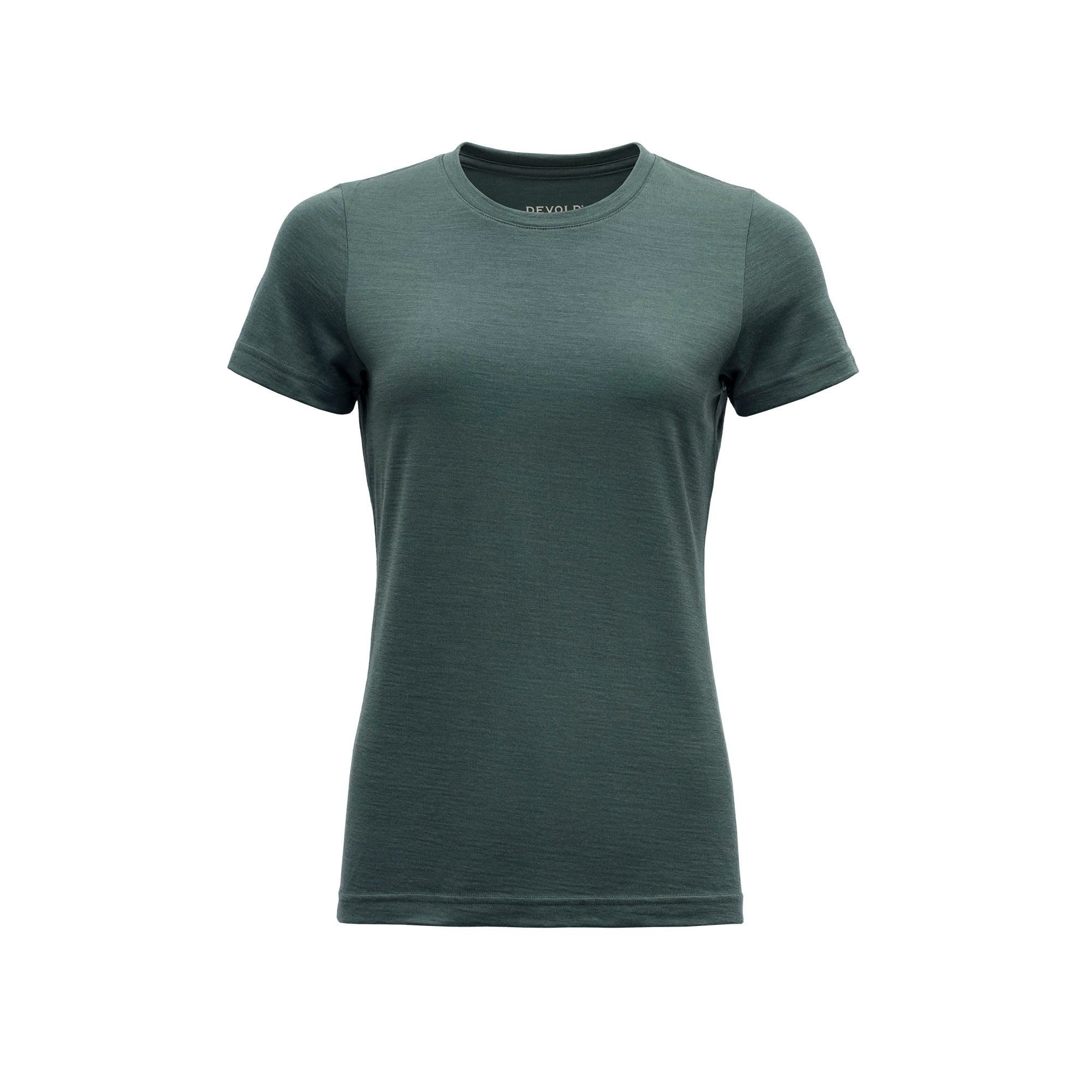 Devold T-Shirt Devold W Eika Merino 150 Tee Damen Kurzarm-Shirt Woods
