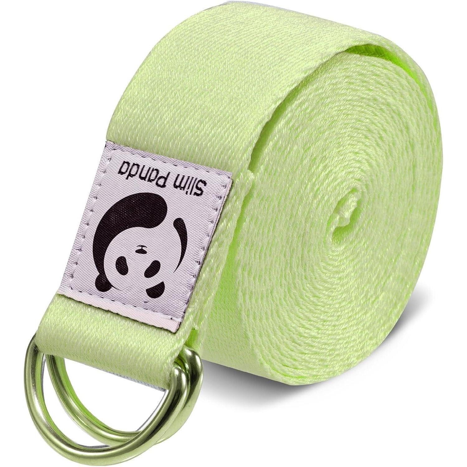Yogagurt Yogagurt Baumwolle Dehnen Schiebeschnalle 180cm 250cm Grün 8.0 Fuß