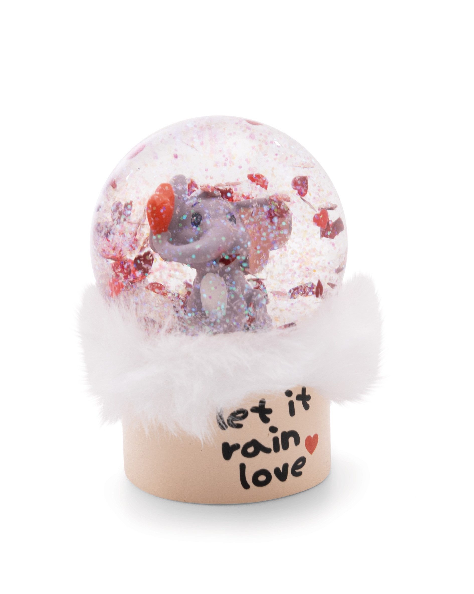 Nici Schneekugel 61497 - Love Elefant dunklegrau, 6,5 cm (1 St)