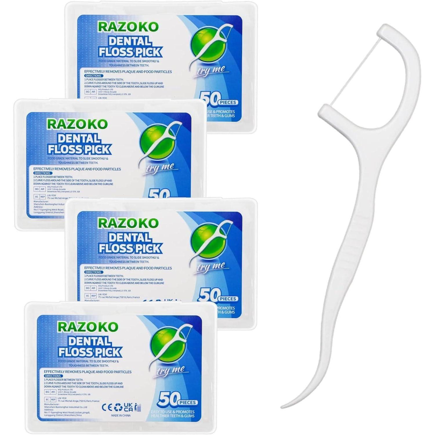 LuxusKollektion Zahnseide-Stick Zahnseide Sticks Einwegzahnseide Dental Floss Interdental Flosser 200