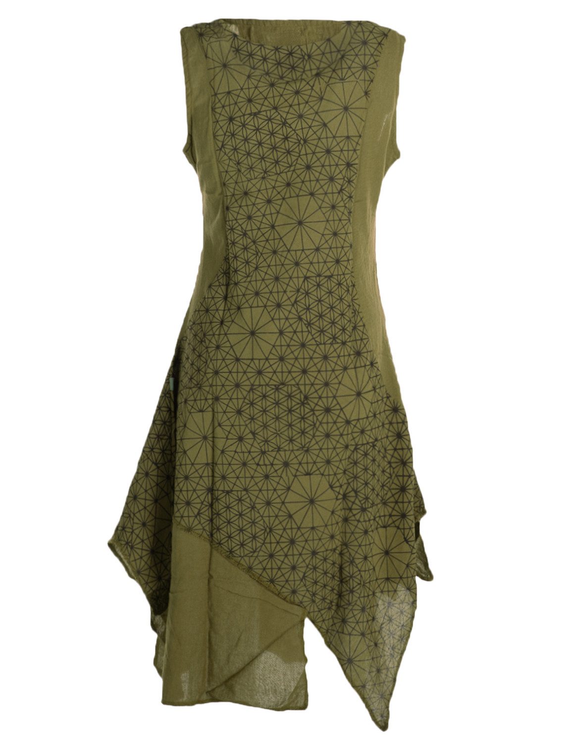 Vishes Midikleid Damen knielanges Kleid Baumwolle günstig online kaufen